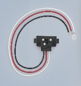 PL-3 sealed connector plug with red and black pigtail wires