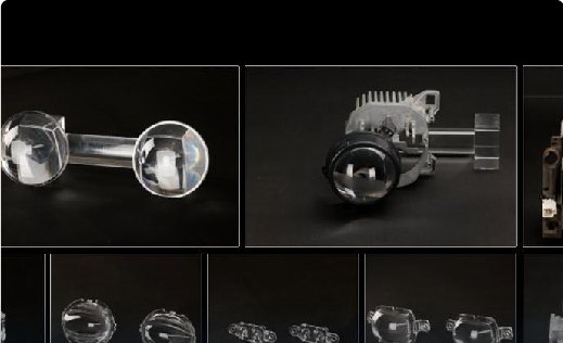 Array of injection moulded automotive inner lenses